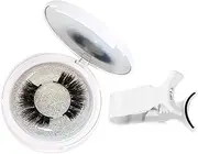 Magnetic Eyelashes with Applicator 1 Pair, Magnetic Lashes with Applicator, Reusable Cluster Eyelash Extensions with Magnets, No Lashes Glue or Liner Needed, Natural Look Eyelashes