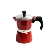 Coffee Culture Aluminium 3-Cup Espresso Stovetop Coffee Maker Brew Pot Red