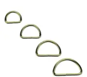 10 Nonwelded Gold Plated D Rings 1 1/2" Belt Buckles Purse Key Chains Suspender