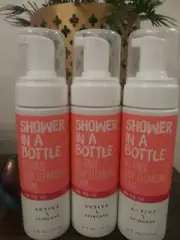 3x BATH & BODY WORKS ACTIVE SHOWER IN A BOTTLE FOAM CLEANSER SOAP WASH RARE LOT