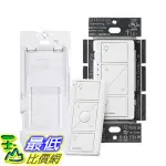 [8美國直購] 調光開關 LUTRON CASETA WIRELESS SMART DIMMER SWITCH AND REMOTE KIT, P-PKG1WB-WH WHITE