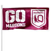 2025 State of Origin QLD Queensland GO Maroons Pole Flag LARGE 1800 x 900mm