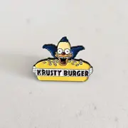 The Simpsons Enamel Pin KRUSTY BURGER Brooch