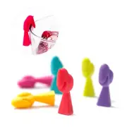 6pcs Silicone bird wine glass recognizer party wine glass markerB^JL