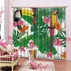 Great Flowers And Birds 3D Curtain Blockout Photo Printing Curtains Drape Fabric