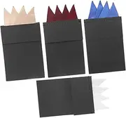 [VALICLUD] 4pcs Men Pre-folded Pocket Handkerchiefs Elegant Square Accessories for Suits Deep for Weddings and Formal Events