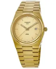 New Tissot PRX Quartz Champagne Dial Yellow Men's Watch T137.410.33.021.00