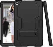 Samsung Tabs6 Lite10.4 (2020) (SH-P610/P615)/Tab S6 Lite 10.4 P613/P619 2022 Case with Kickstand, Durable Hard Hybrid Cover (Black+Black)