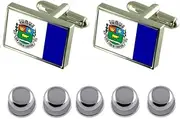 [Select Gifts] Shirt Dress Studs Bom Jesus City Rio de Janeiro State Flag Cufflinks