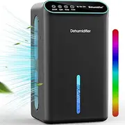Dehumidifiers for Home, Up to 800 Sq.ft, 86oz Water Tank, Dehumidifiers for Bedroom with Essential Oil Diffuser, 7 Color LED Light, 24H Timer, Auto Shut-off, Ideal for Bathroom Basement Closet RV
