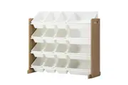Oikiture Kids Toy Box Organiser 16 Bins Display Shelf Storage Rack Drawer