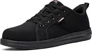 [LARNMERN] Work Shoes, Men's Safety Shoes, Lightweight Steel Cap Shoes, Comfortable Steel Toe Cap, Skateboard Shoes, Cushioning, 40-47 EU