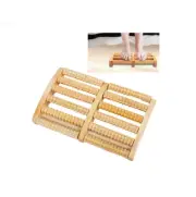 6 Raw Wooden Foot Roller Care Massage Reflexology Cellulite Detox Patch Massager