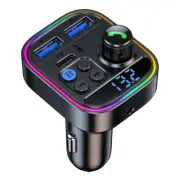 Wireless Bluetooth 5.3 FM Transmitter Car MP3 Adapter Charger Handfree Dual USB