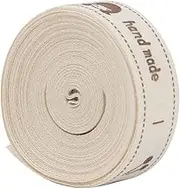 Twill Tape Ribbon Natural Cotton Tape Roll Webbing Tape Herringbone Tape Bias Embroidered Present Package Supply for DIY Crafts Sewing for Home Decor(Type 2)