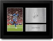 HWC Trading Joao Pedro Brighton & Hove Albion Gifts Printed Signed Autograph Picture for Football Fans and Supporters - A4 Framed