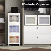 6X Large Storage Boxes With Lids Home Wardrobe Container Stackable Box Organiser