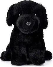 [Zappi Co] Waldi The Black Labrador Plush Toy (20 cm) Black Labrador Faithful Companion - Soft, Cuddly, 100% Recycled - Perfect Dog Friend