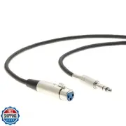 InstallerParts XLR Female to 1/4" Stereo Male Microphone Cable - 6 Feet - Com