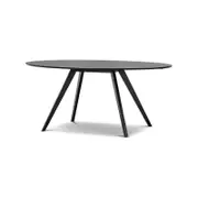 Carol 180cm Black Ash Wood Dining Table