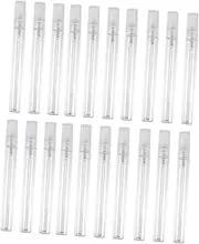 DRESSOOS 36pcs Portable Refillable Perfume Atomizer Spray Bottles Glass Container for Travel Essential Oils and Fragrances Design with Screw Mouth and Cover