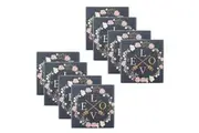 8pc ThirstyStone Love Stone 11cm Dolomite Stone Cork Drinks Cups Coasters Set