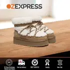 UGG EVERAU® UGG Boots Women Sheepskin Wool Ankle Platform Nonslip Short Carmen