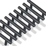 Pack of 20 Cabinet Handles, Black, 64 mm Handles for Kitchen Cabinets, Furniture Handles, Black Stainless Steel Cabinet Handles, Drawer Handles, Black Door Handles for Kitchen Cupboards