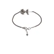 [ALEXANDER MCQUEEN] Dipped Rose Bracelet Silver