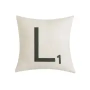 Letter-L1 With Feather Down Insert Pillow