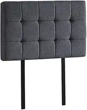 Linen Fabric Single Bed Deluxe Headboard BedHead - Grey