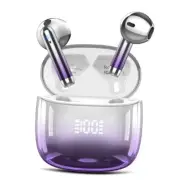 Wireless Earbuds, Bluetooth Headphones 48H Playtime Ear Buds with LED Purple