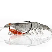125mm Chasebait Heavy Flick Prawn Soft Plastic Fishing Lure with 15gm Lead Weight - Crystal