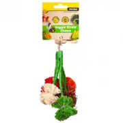 Hanging Broccoli Rope and Straw Veggie Chew 14cm Small Animal Dental Chew by Pet One