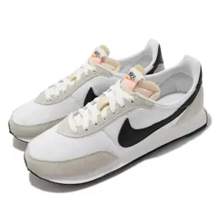 【NIKE 耐吉】休閒鞋 Waffle Trainer 2 男鞋 女鞋 經典款 復古 舒適 情侶鞋 麂皮 米白 黑(DH1349-100)