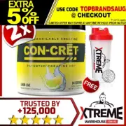 2 X PROMERA SPORTS CON-CRET PATENTED CREATINE HCL 60 SRV // CONCRET TWIN PACK