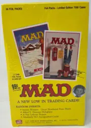 Lime Rock 1992 - MAD Trading Cards - 36 Foil Packs - New Unopened Box Sealed VTG