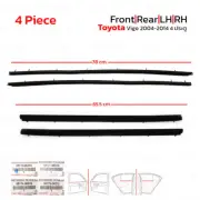 Fits Toyota Hilux Vigo MK7 4Dr 2004 - 14 Set 4Dr Inner Weatherstrip Door Belt