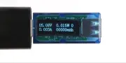Pocket Digital Multimeter USB 5V 3A Gauge Mini OLED Monitor USB Charging Cable