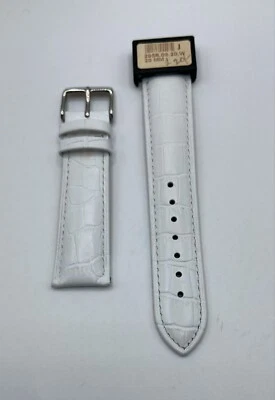 Condor CROCO GRAIN Watch Strap (Padded) in White 20mm