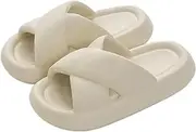 [HSHTTKL] Cushioned Thick Sole Shower Slipper Outdoor Home Slippers for Women Men Ultra Soft Bathroom Slipper Fashion Shower Sandals