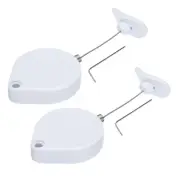 Retractable Remote Control Arc Terminal Lock,for TV,Cable Lock 2Set White 39.37"