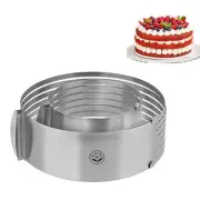 Stainless Steel Mousse Cake Rings 2 Pieces Cake Slicer Adjustable Multilayer ...