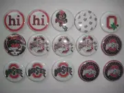 Ohio State buttons flat back or pin badge cabochons embellishments magnets