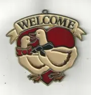 Goose/ Geese Welcome Suncatcher w/Suction cup (New Old Stock)