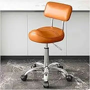 Rolling Swivel Height Adjustable with Wheels,Swivel Saddle Stool with Wheels,Ergonomic Saddle Chair for Salon Spa Tattoo(C)