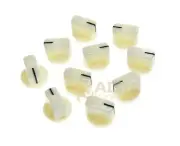 10pcs Davies Style 1/4" Guitar Effects Pedal Knobs AMP Amplifier Knob White