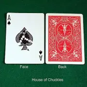 Ace of Spades - Broken Club - Red Bicycle Gaff Playing Card - Printed