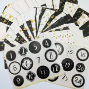 DIY Advent Calendar 24 Day Holiday Christmas Boxes Classic Chic Gold Black
