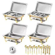 Chafing Dishes for Buffet, 8 Qt High Grade Chafing Dish Buffet Set | Camping 4 P
